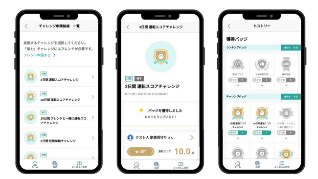 イーデザイン損保の保険についてのリリース／共創する自動車保険&e（アンディー）のアプリに、安全運転を促進するゲーム性を取り入れた新機能「チャレンジ」を1月20日から提供開始