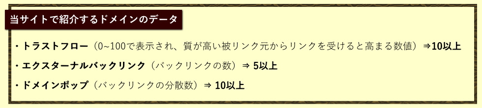 ドメインデータ